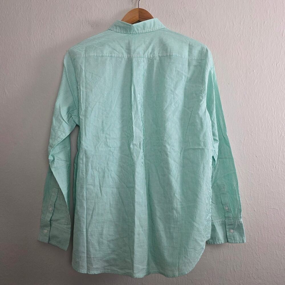 Everlane NWT Mint Green Striped Relaxed Poplin Button Down Shirt - Women’s 10 - Picture 10 of 10
